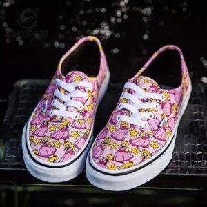Vans pink peach princess shoes low help board shoe